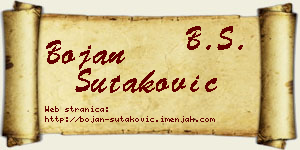 Bojan Šutaković vizit kartica